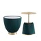 Manhattan Comfort Round End Table 1.0 and End Table 2.0 Set of 2, 18.43 in L, Stainless Steel, Green 2-AT03-GR - alternate 5